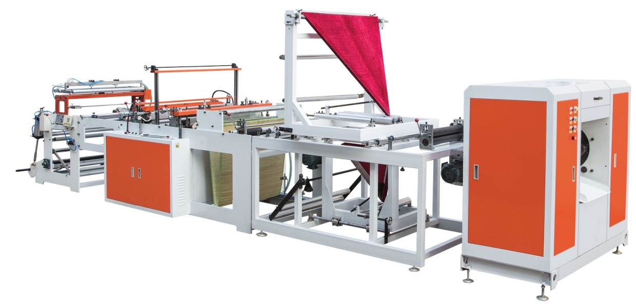 Rolling Garbage Bag Making Machine With Roll Auto Down and auto labelling